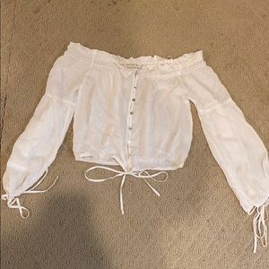 American threads off the shoulder long sleeve